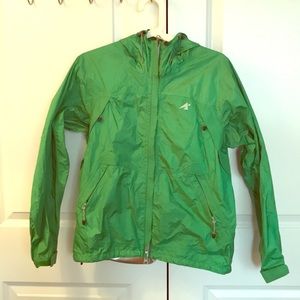 EMS bright green thin rain jacket size XS
